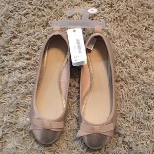 NWT Gymboree girls gold flats